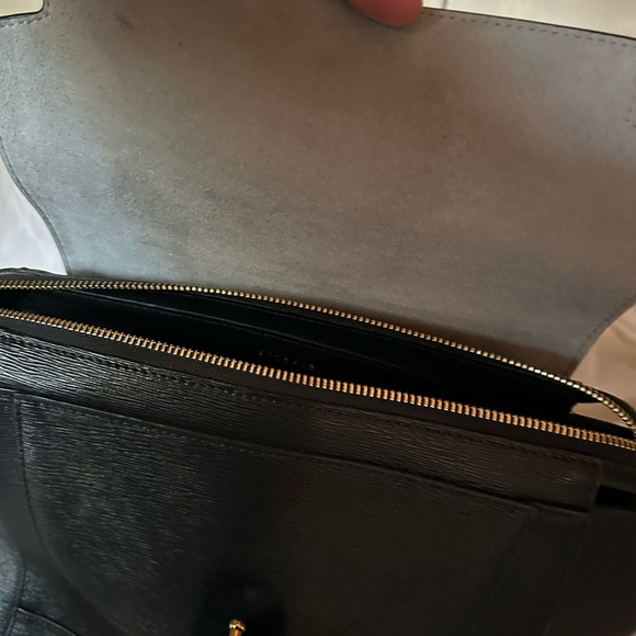 Senreve Black Midi Maestra Bag with Structured Design. Like bee - Picture 12 of 15